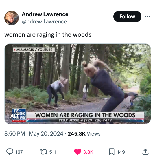 sun bear - Andrew Lawrence women are raging in the woods Mia MagikYoutube Fox Alews channe Women Are Raging In The Woods Text Jesse @ 929 2867479 Views 167 511 149