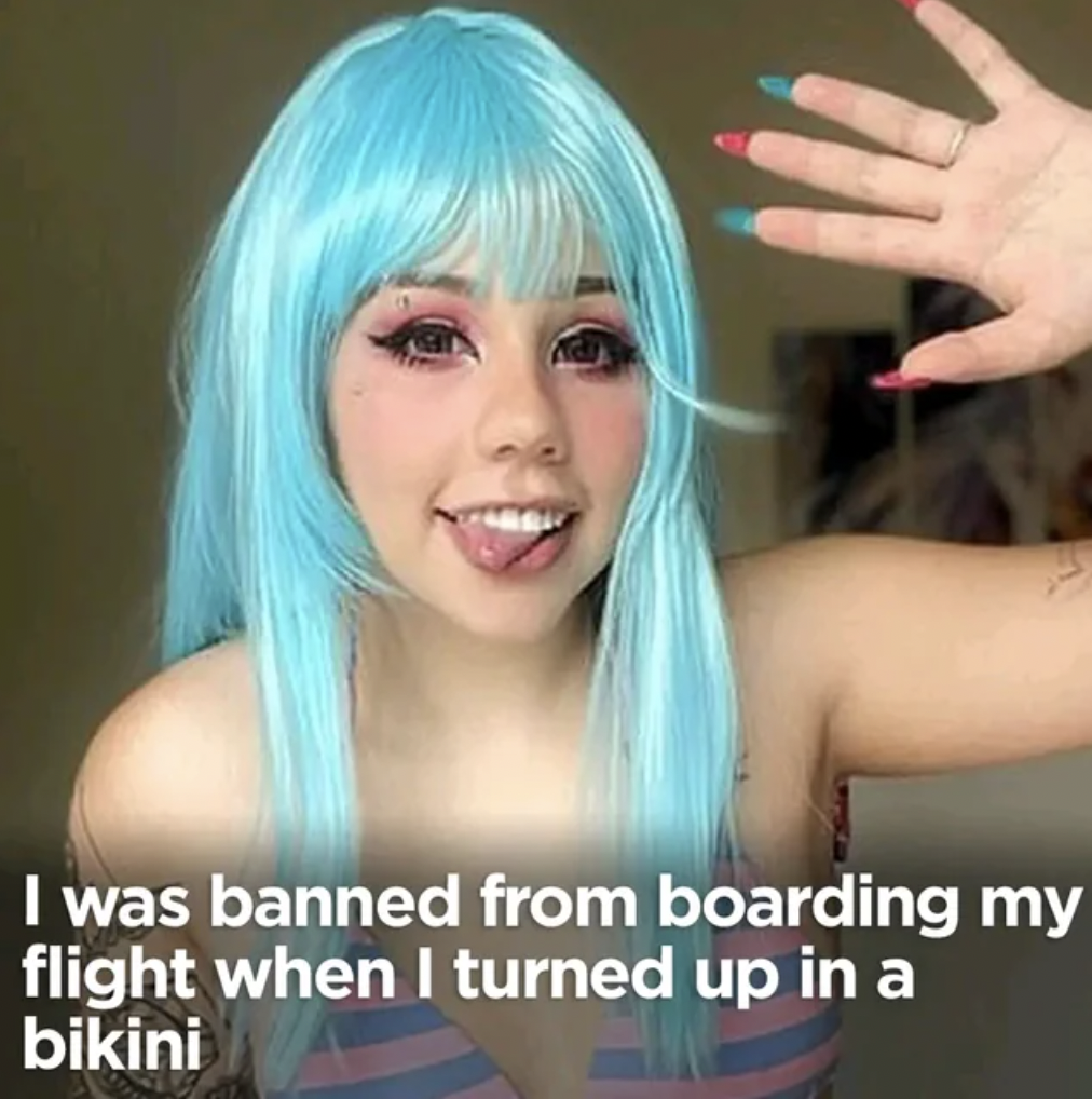 lace wig - I was banned from boarding my flight when I turned up in a bikini