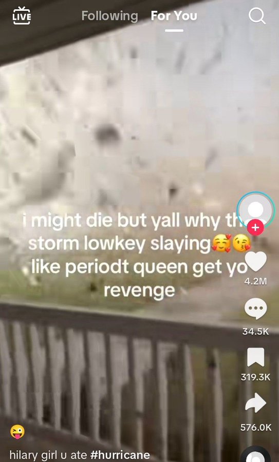 screenshot - Live { ing For You i might die but yall why the storm lowkey slaying periodt queen get yo revenge 4.2M hilary girl u ate