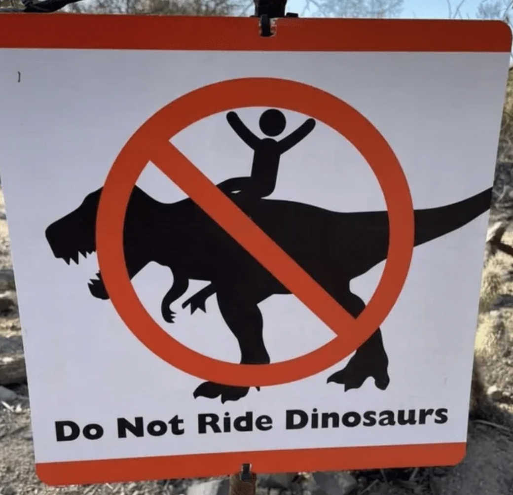 1 Do Not Ride Dinosaurs