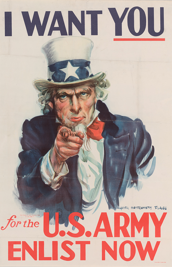 british ww2 propaganda poster - I Want You Perry Flage for the Us.Army Enlist Now