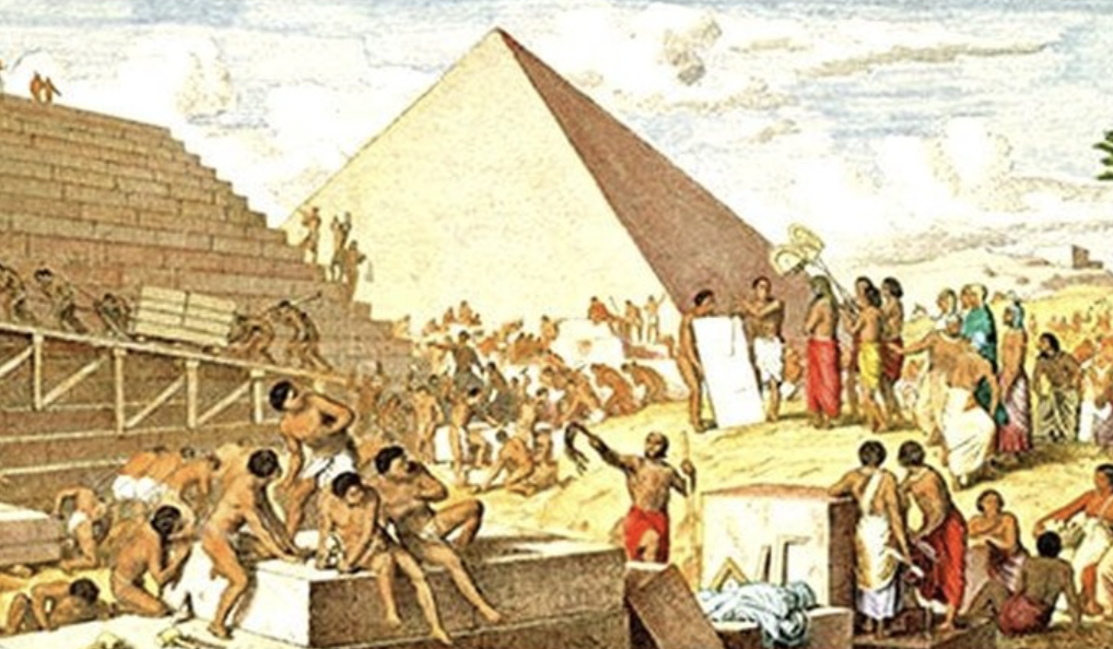 Although many people believe that the Egyptians used slaves to build the pyramids, one widely accepted theory suggests that they used skilled labor that they paid with food and drink. 