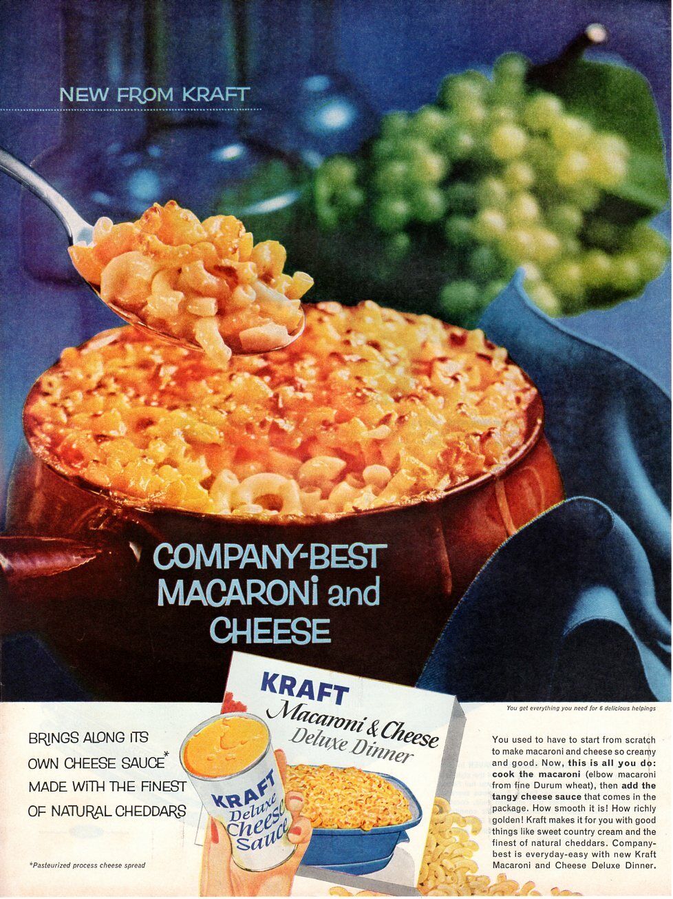 kraft mac and cheese vintage - New From Kraft CompanyBest Macaroni and Cheese Kraft Macaroni & Cheese Deluxe Dinner Brings Along Its Own Cheese Sauce Made With The Finest Of Natural Cheddars Pasteurized process cheese spread Kraft Deluxe Chees Sauce You g