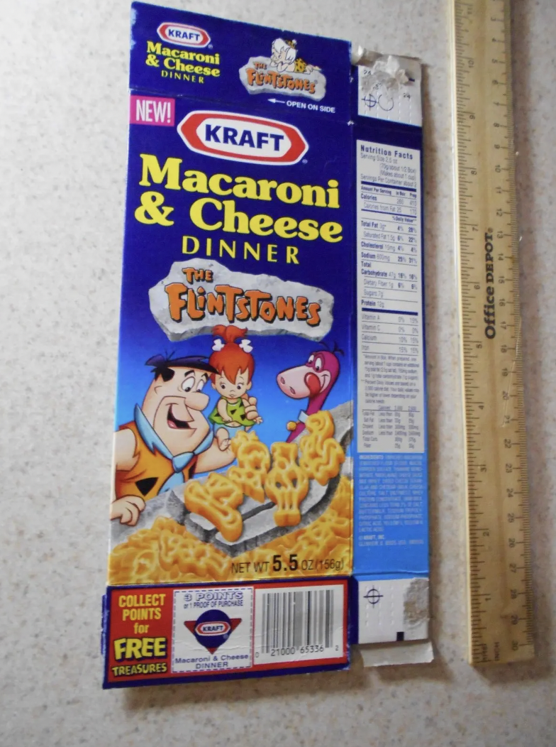 flintstones mac and cheese - Kraft Macaroni & Cheese New! Kraft Macaroni & Cheese Dinner Fentstones Collect Points for Free Treasures 5.5 6 Office Depot