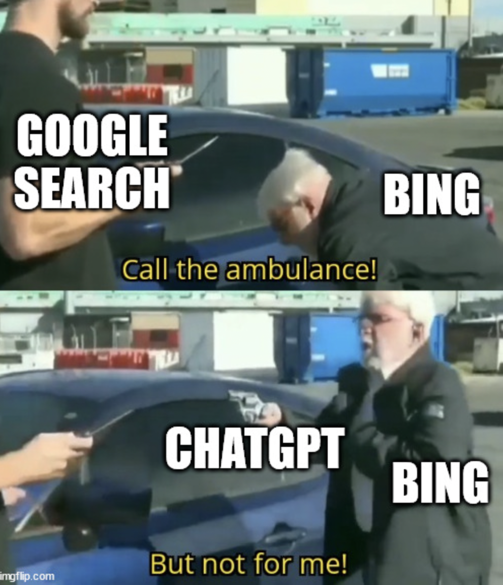 call an ambulance but not for me meme minecraft - Google Search Call the ambulance! Bing imgflip.com Chatgpt But not for me! Bing