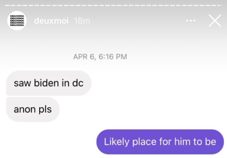 likely place for him to be meme - Deuxmoi. Deuxmol Deuxmol Deuxmol Deuxmol deuxmoi 18m Apr 6, saw biden in dc anon pls ly place for him to be