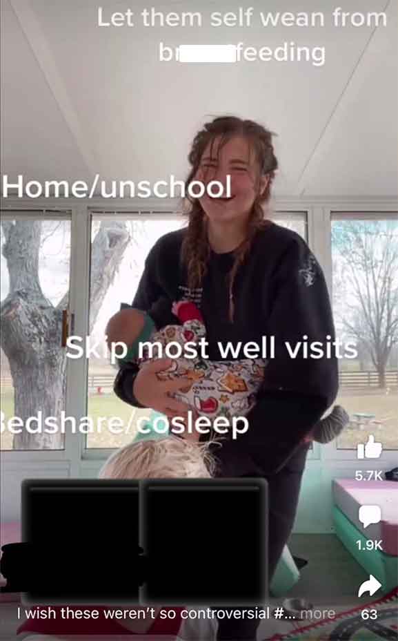 photo caption - Let them self wean from br feeding Homeunschool Skip most well visits Bedcosleep I wish these weren't so controversial #... more 63