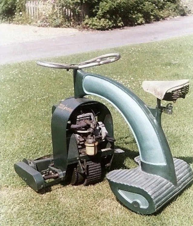antique riding lawn mower