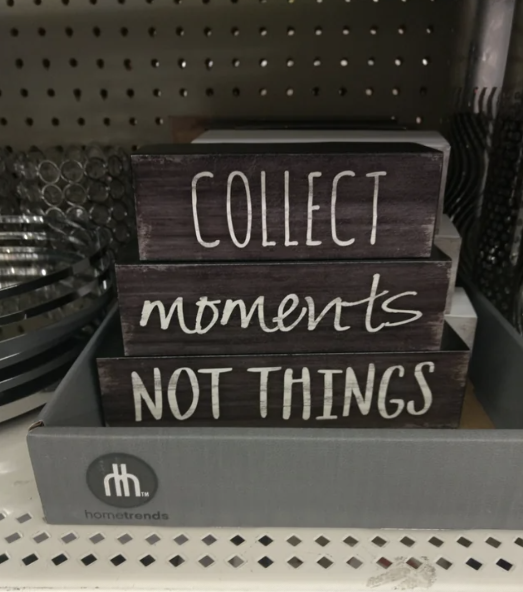 shelf - th Collect moments Not Things homotrends