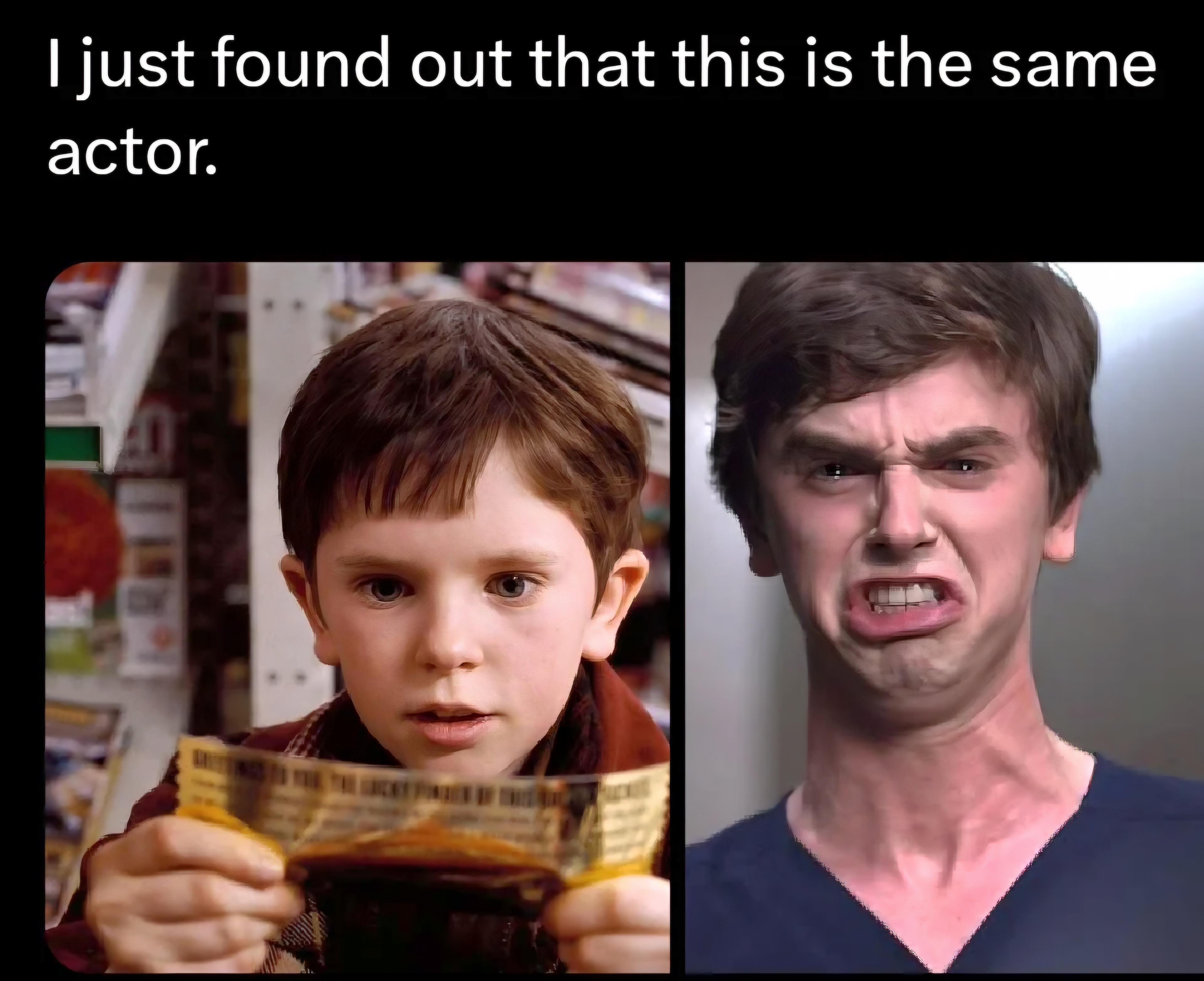 kid from - I just found out that this is the same actor.
