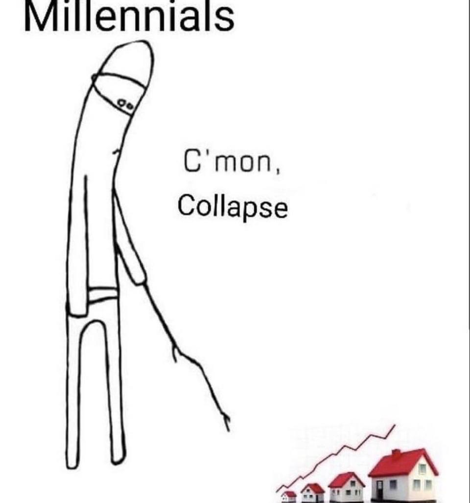 cmon collapse meme - Millennials C'mon, Collapse