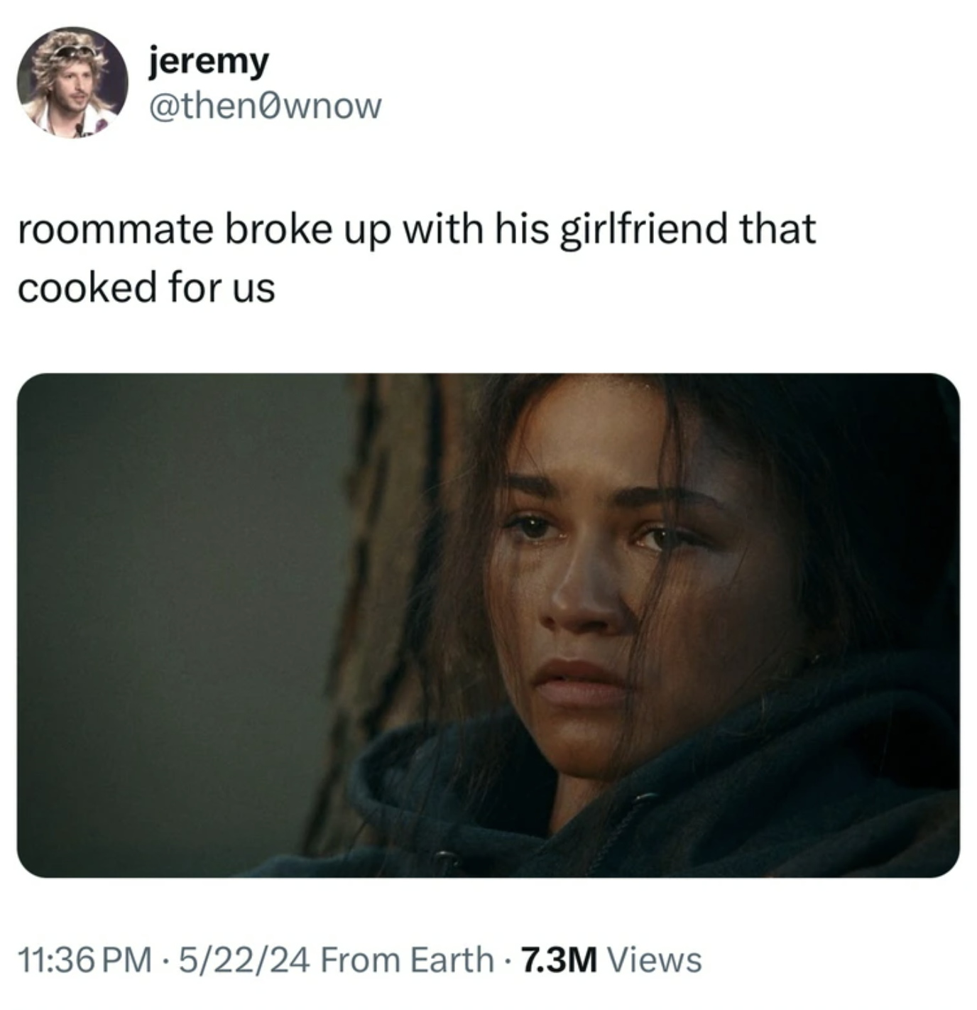 screenshot - jeremy roommate broke up with his girlfriend that cooked for us 52224 From Earth 7.3M Views
