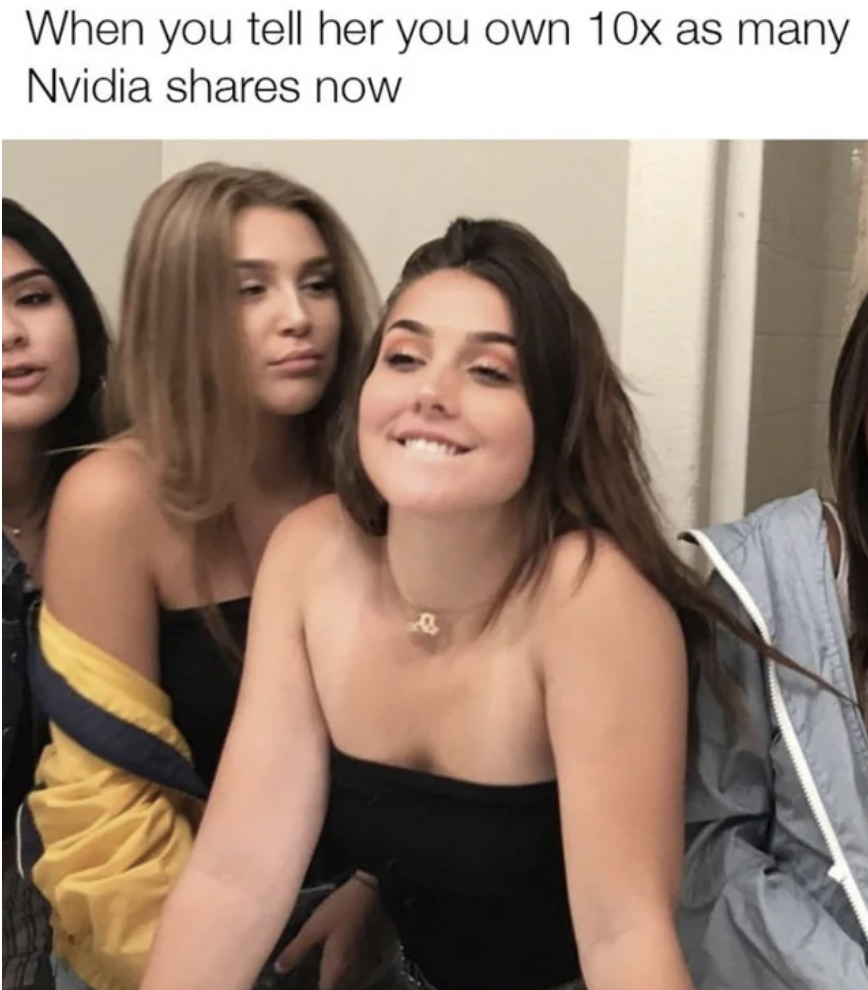 bite lip - When you tell her you own 10x as many Nvidia now