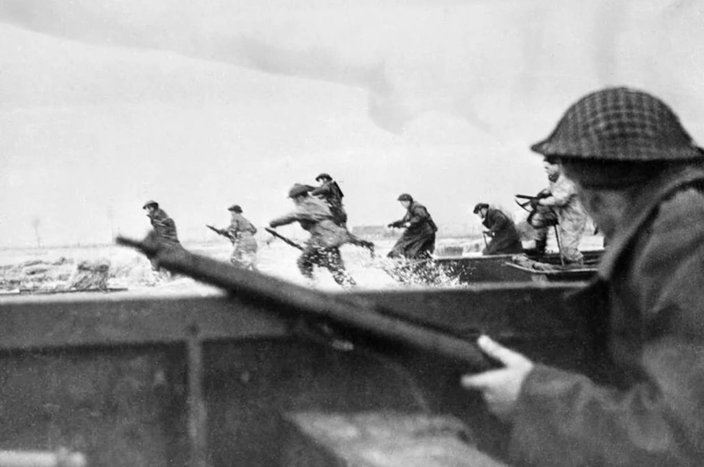 Canadian soldiers from the 3rd Division land on Juno Beach.