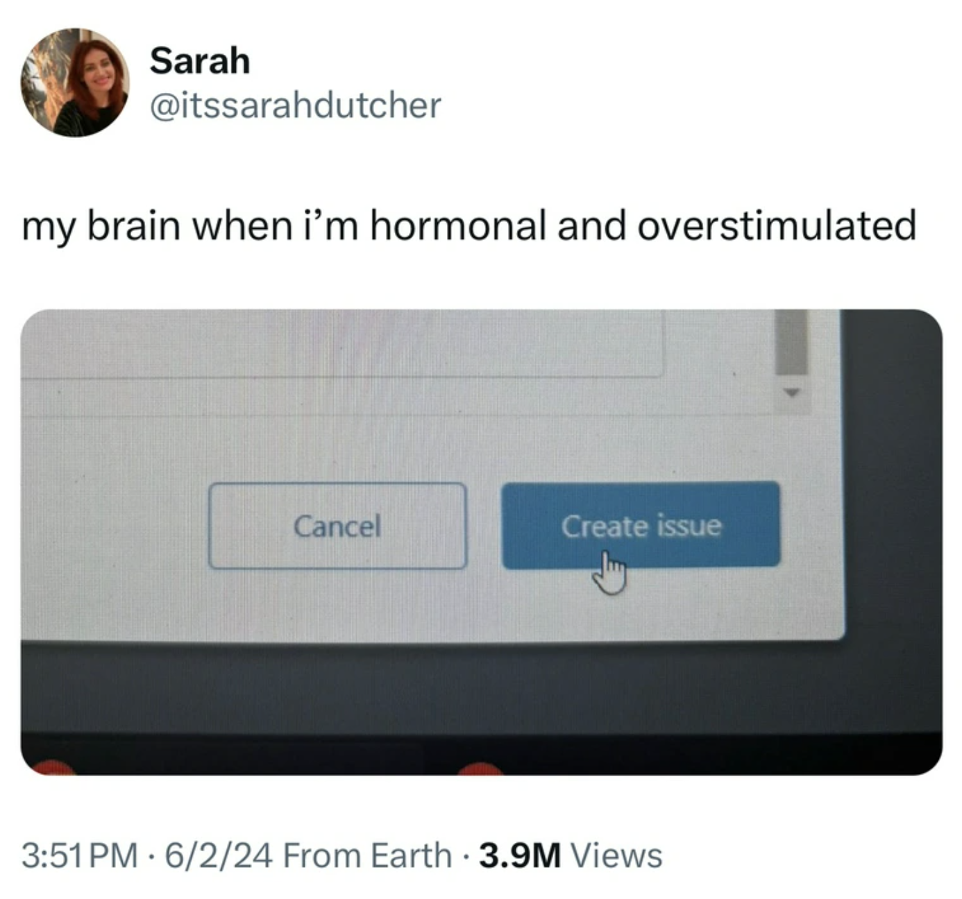diagram - Sarah my brain when i'm hormonal and overstimulated Cancel Create issue 6224 From Earth 3.9M Views