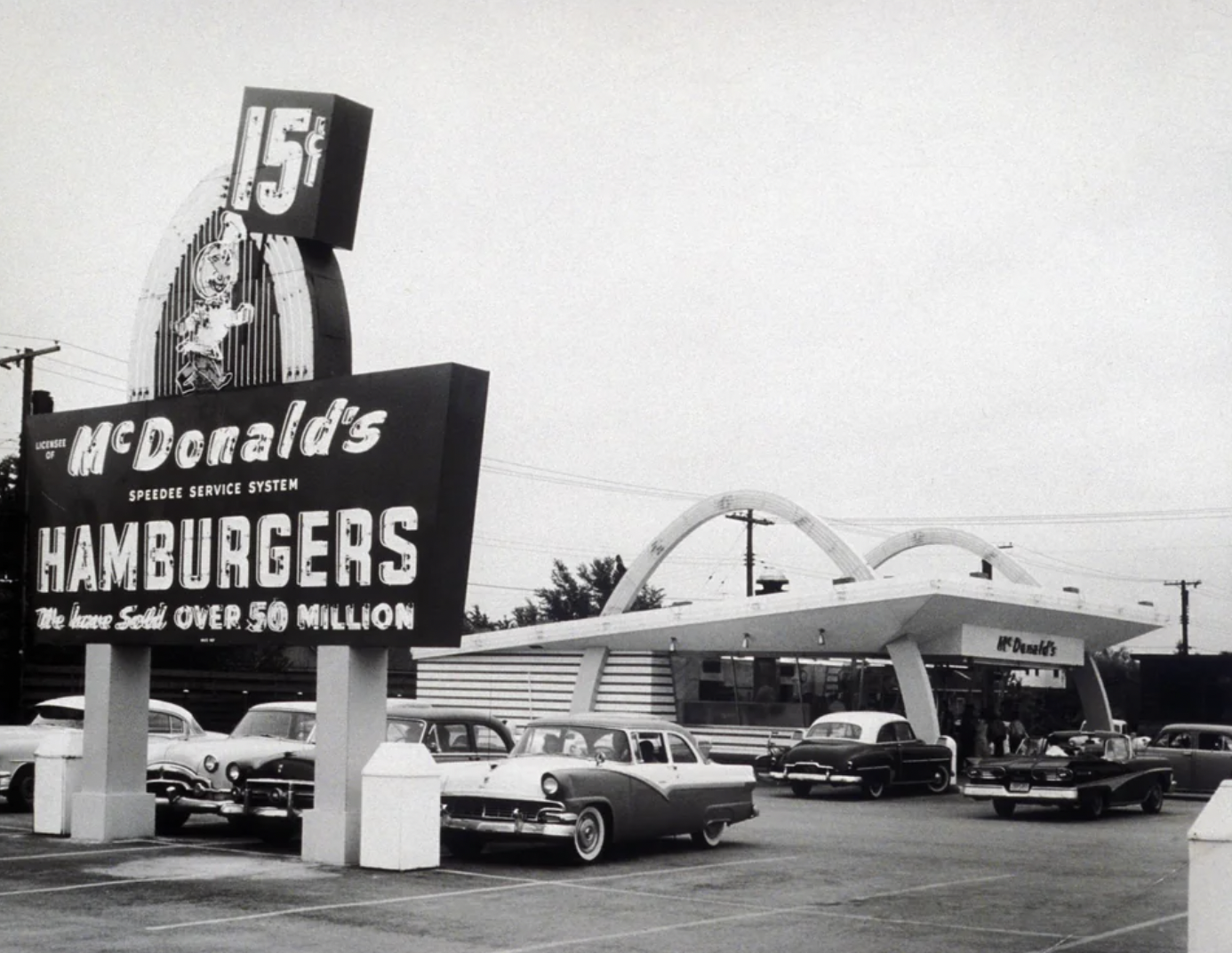 The first "McDonald's" restaurant in San Bernardino ca. 1948.