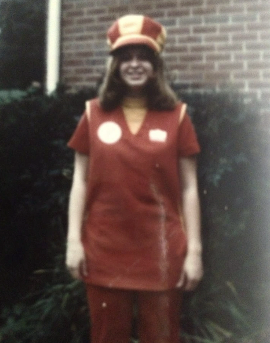 My mom, Burger King Employee, circa 1976.