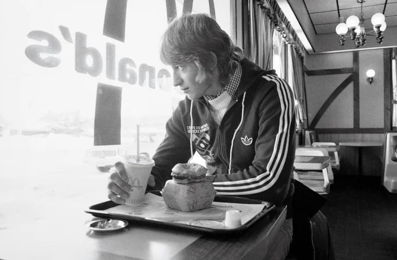 16-year-old Wayne Gretzky has breakfast at McDonald’s on Jan. 15, 1978 in Sault Ste. Marie, Ontario.