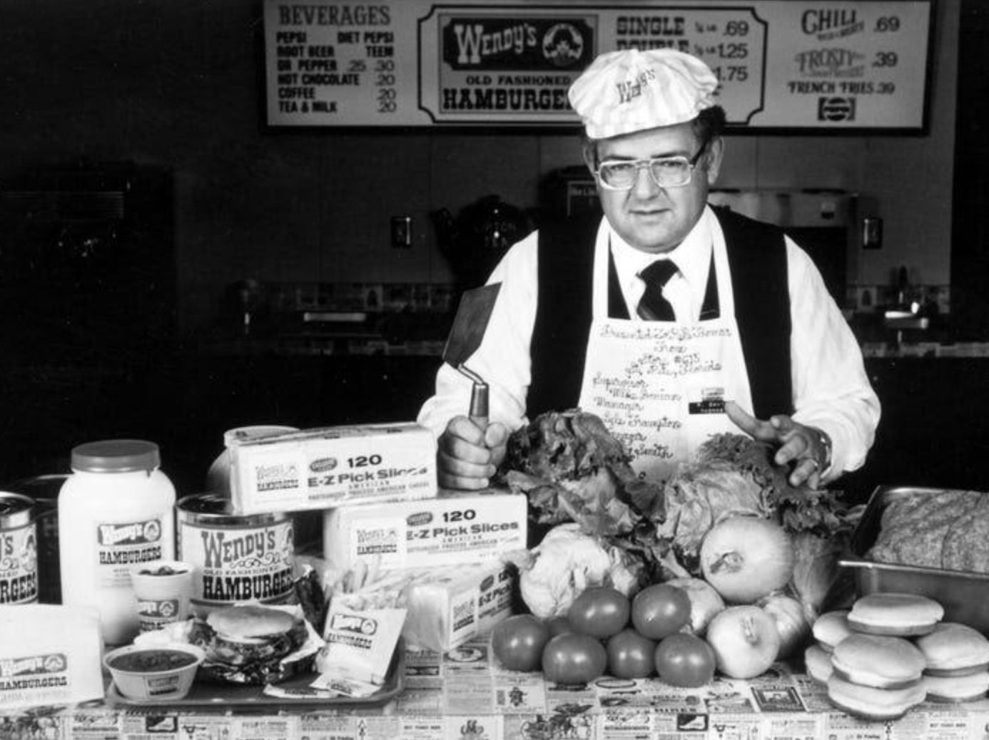 Dave Thomas, Wendy's founder, early 1970s.