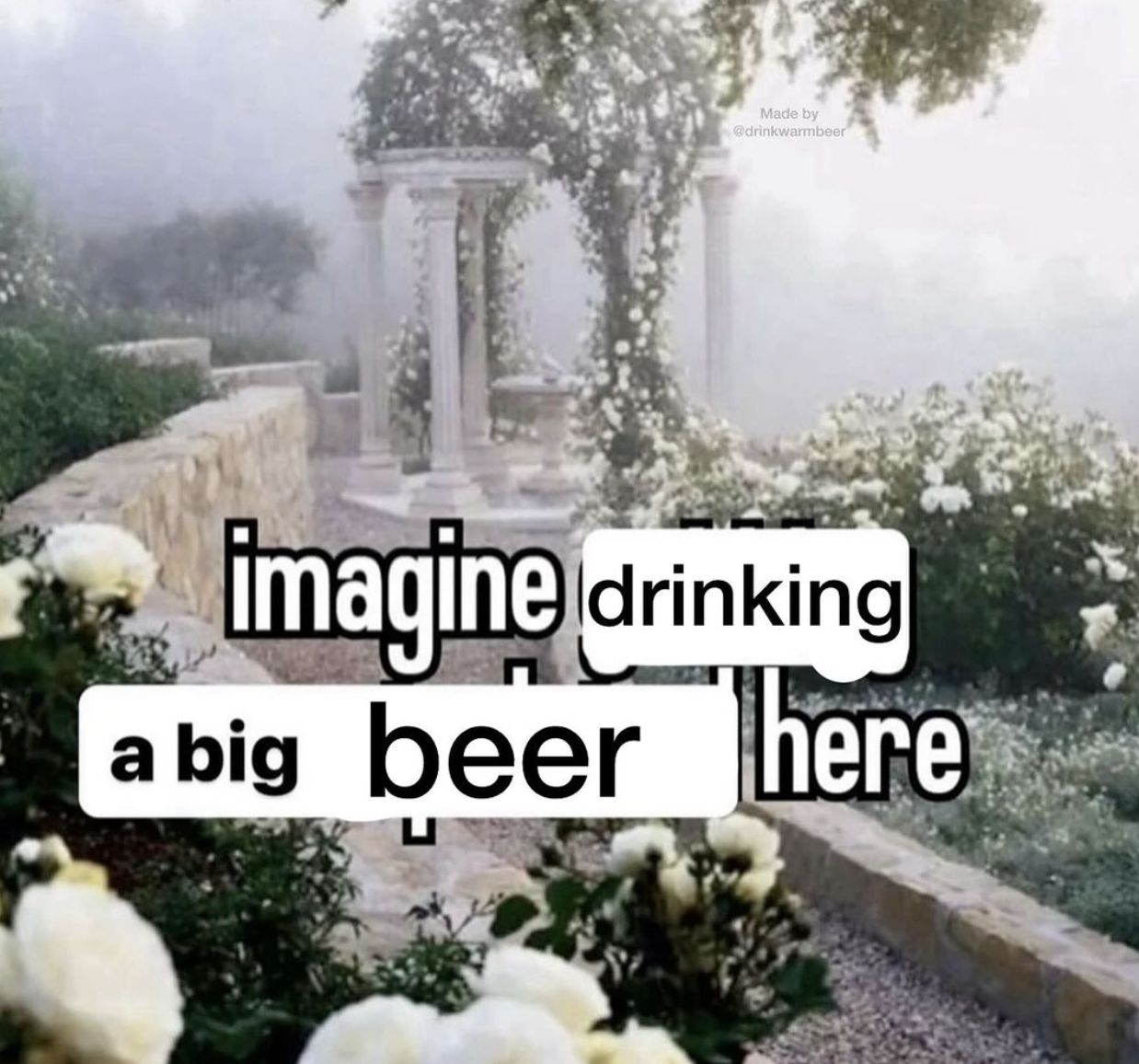 Meme - Made by imagine drinking a big beer here