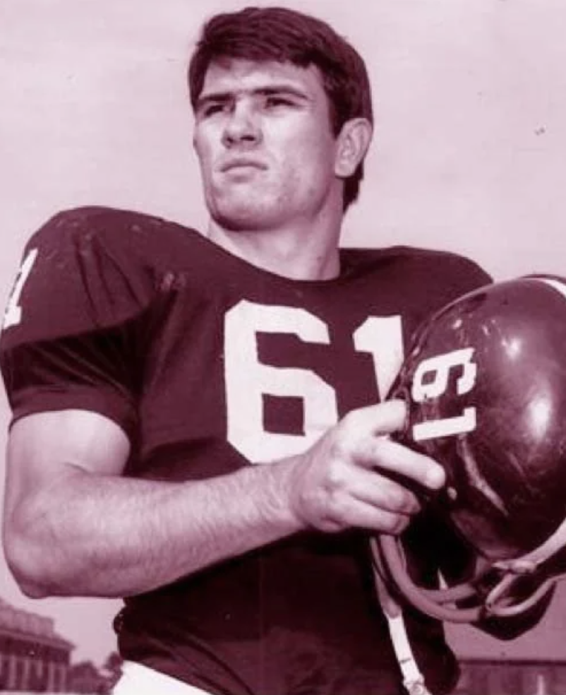 Tommy Lee Jones when he played offensive guard in college for the undefeated Harvard Crimson football team.