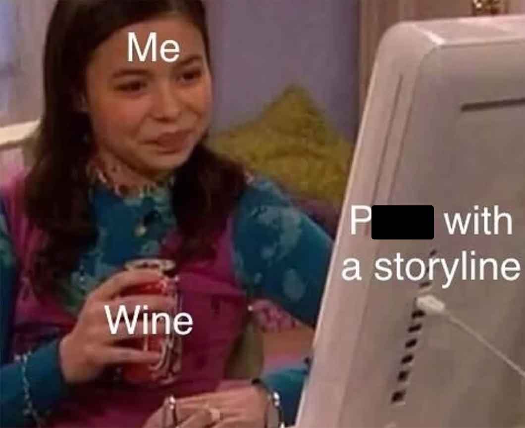 interesting reaction - Me Wine P with a storyline