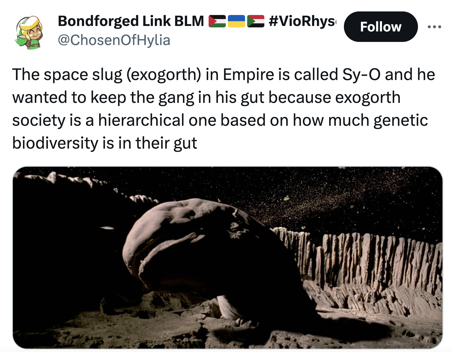 empire strikes back asteroid monster - Bondforged Link Blm The space slug exogorth in Empire is called SyO and he wanted to keep the gang in his gut because exogorth society is a hierarchical one based on how much genetic biodiversity is in their gut