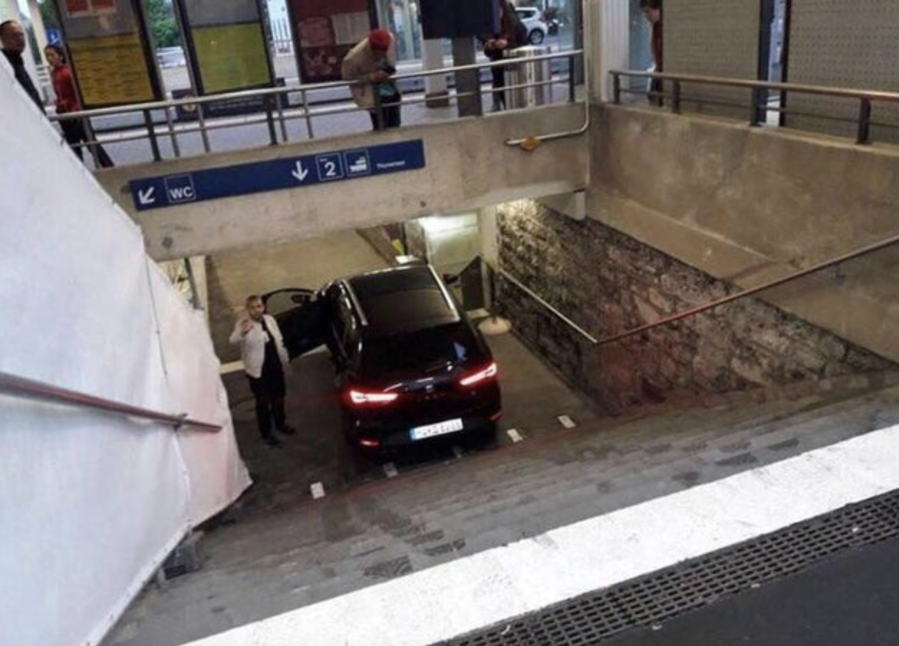 “He thought it was an entrance to a parking garage.”