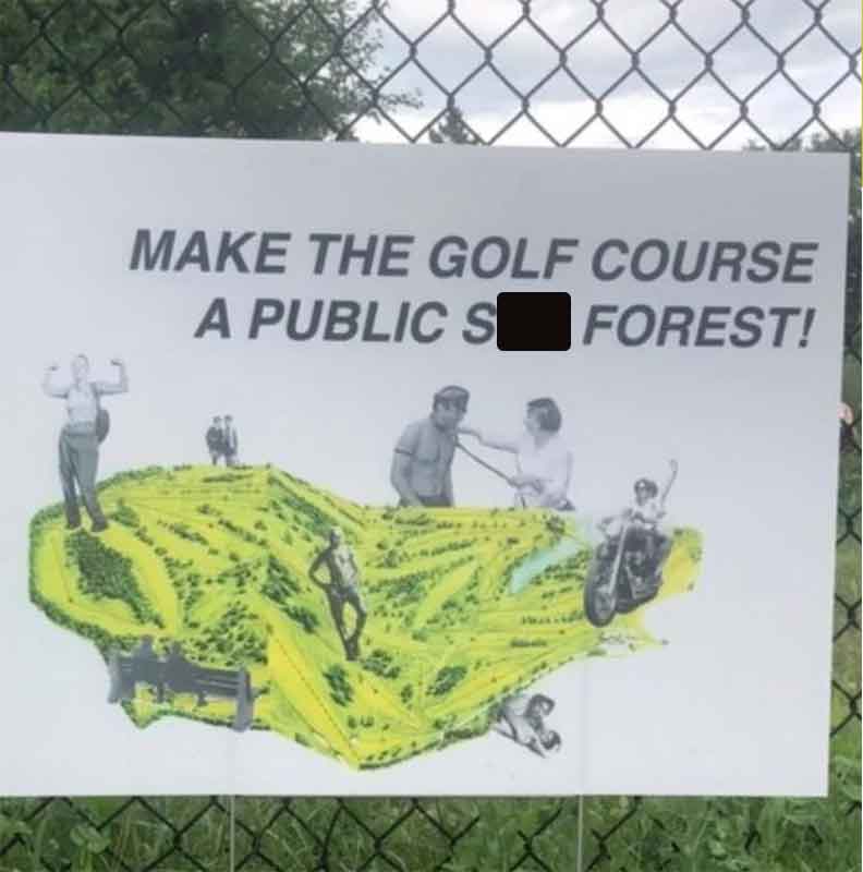 make the golf course a public - Make The Golf Course A Public S Forest!