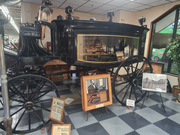 The funeral carriage that brought Abraham Lincoln to his grave. Located at the automobile museum in Tallahassee, Florida
