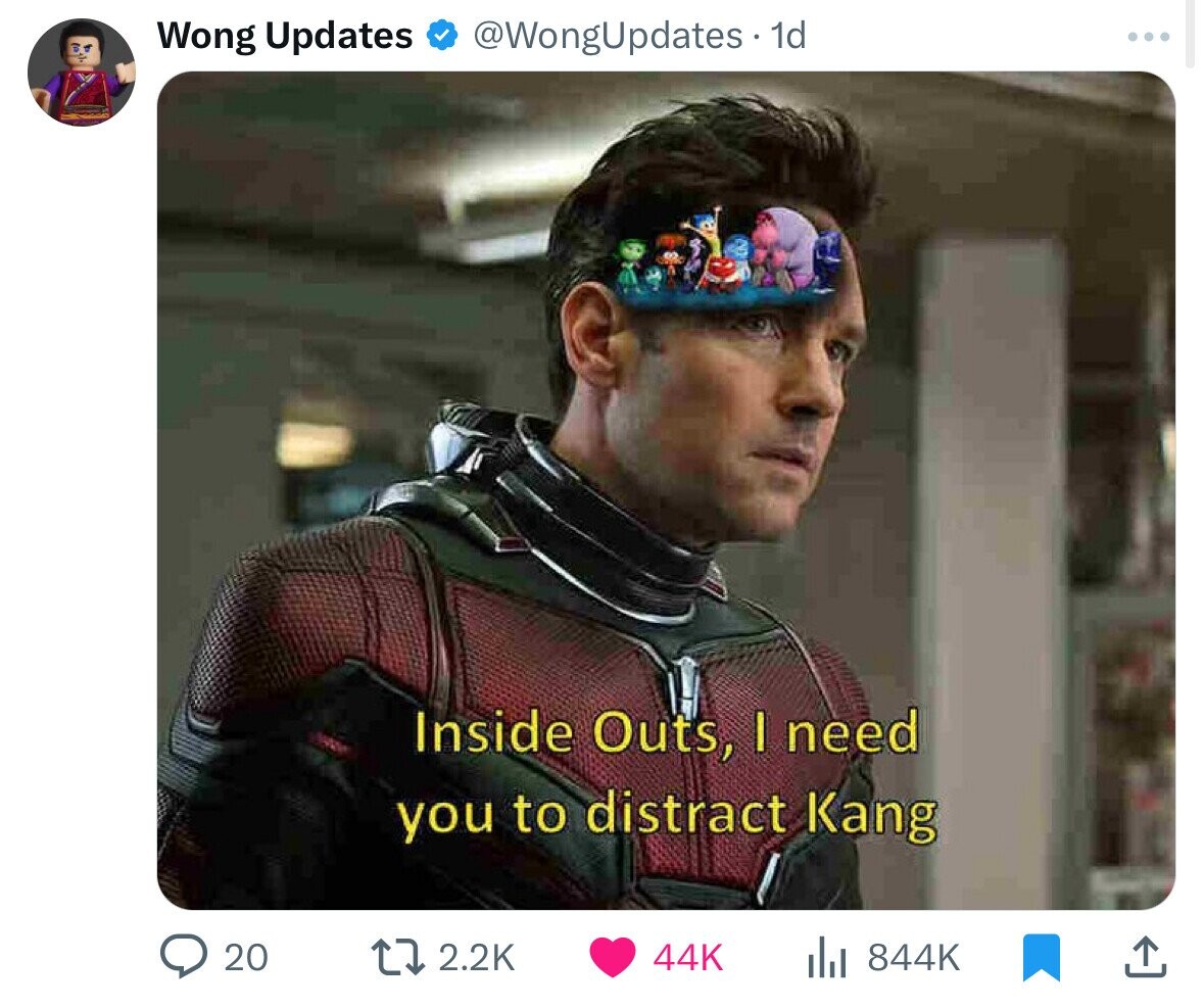 need you to distract kang - Wong Updates 1d Inside Outs, I need you to distract Kang 20 44K Ilil I