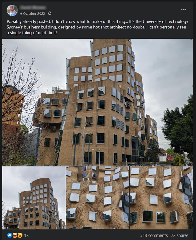 apartment - Possibly already posted. I don't know what to make of this thing... It's the University of Technology Sydney's business building, designed by some hot shot architect no doubt. I can't personally see a single thing of merit in it! 518 22