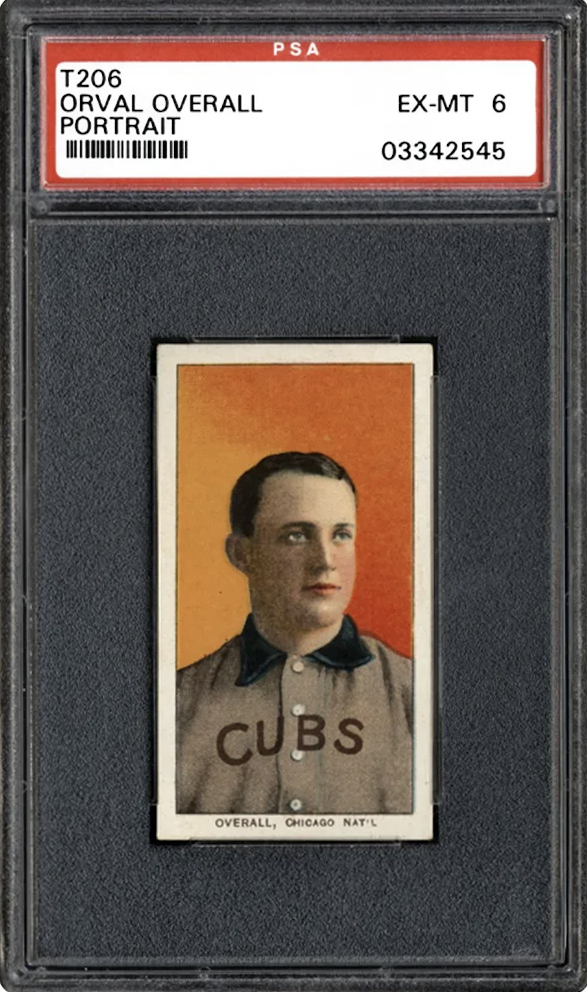 gentleman - T206 Orval Overall Portrait Psa Cubs Overall, Gicago Nats ExMt 6 03342545