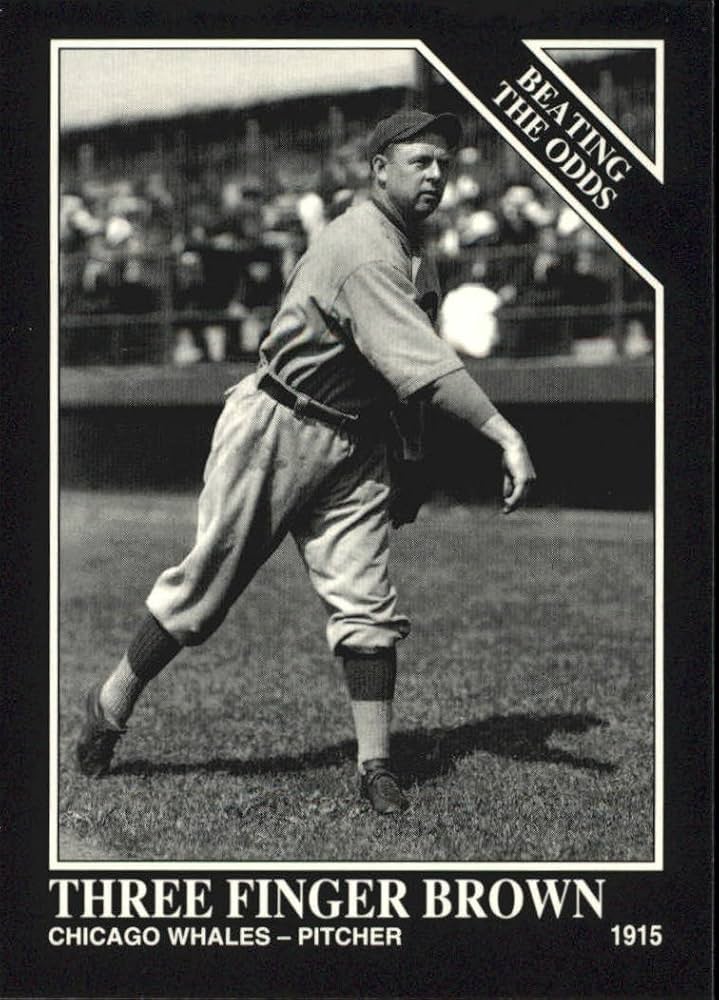 vintage base ball - The Odds Beating Three Finger Brown Chicago Whales Pitcher 1915