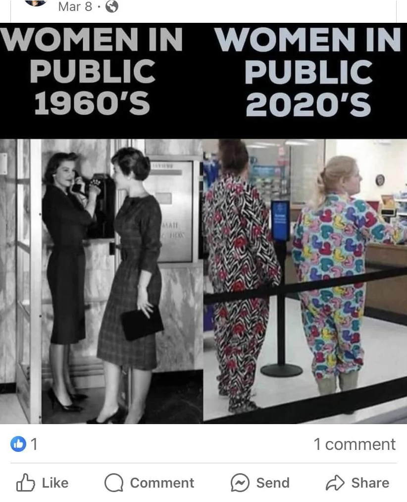 women then vs now meme - Mar 8. Women In Women In Public 1960'S Public 2020'S 1 1 comment Comment Send