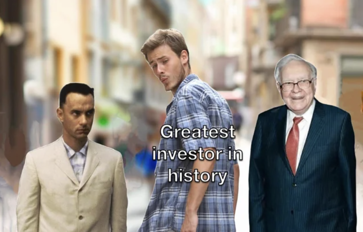 distracted boyfriend meme apple vision - Greatest investor in history