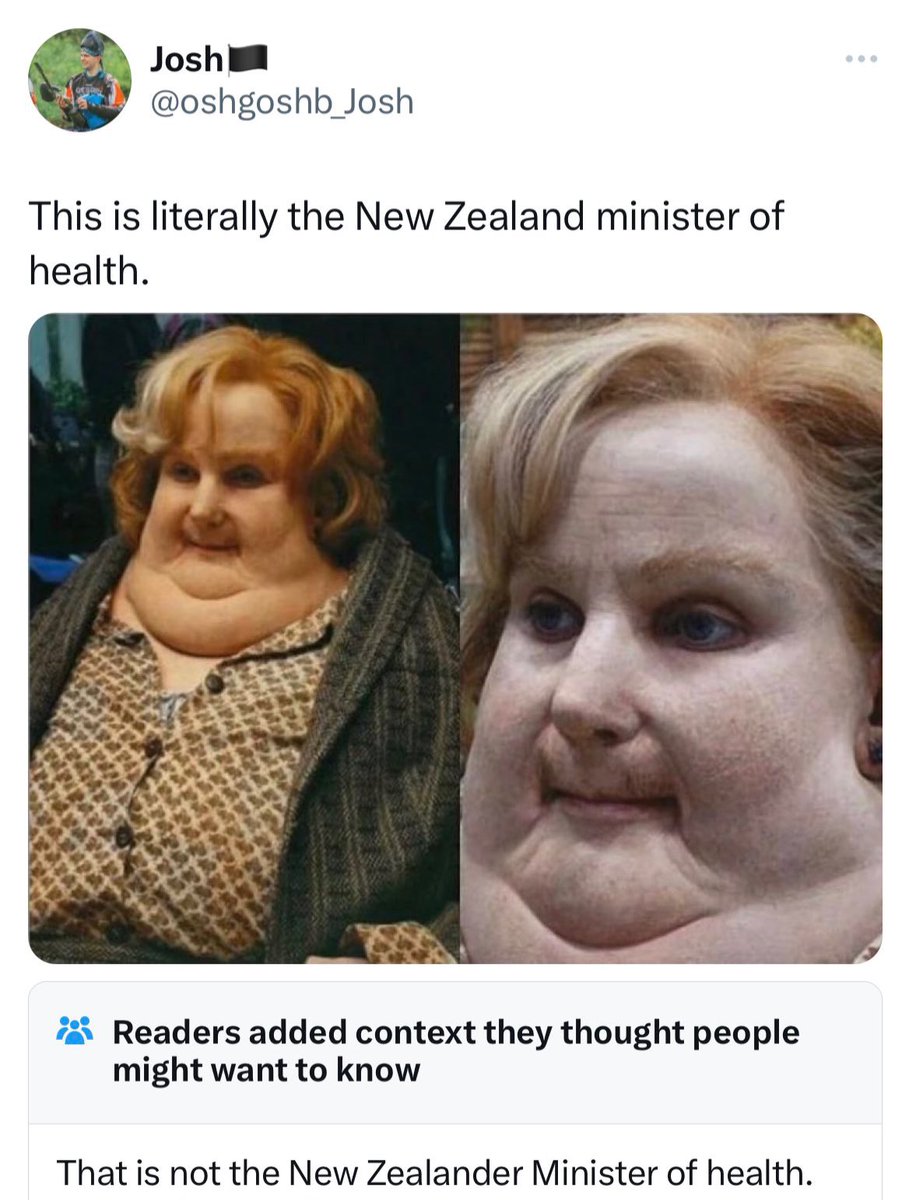 literally the new zealand minister - Josh This is literally the New Zealand minister of health. Readers added context they thought people might want to know That is not the New Zealander Minister of health.