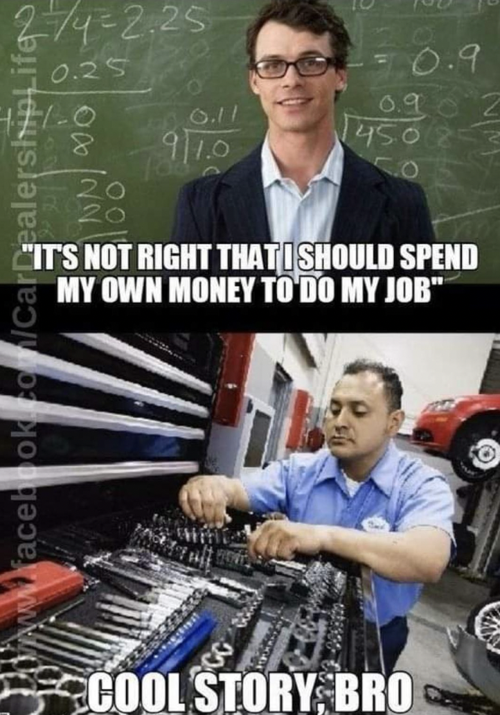 Auto mechanic - 2742.25 0.25 80 2011 91.0 450 50 66 0.9 "It'S Not Right That Should Spend My Own Money To Do My Job" wwwwwww.facebook.comCarDealershipLife Cool Story Bro