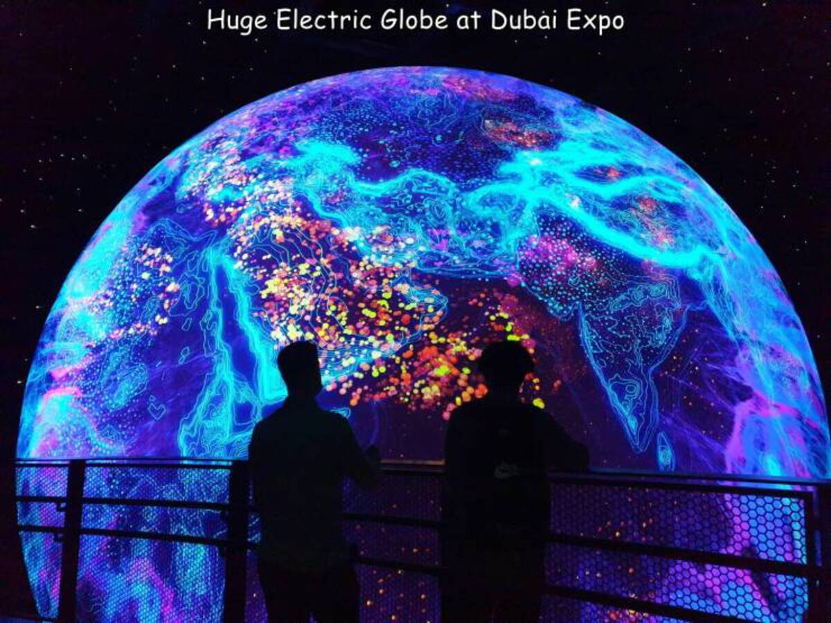 fascinating photos - earth - Huge Electric Globe at Dubai Expo