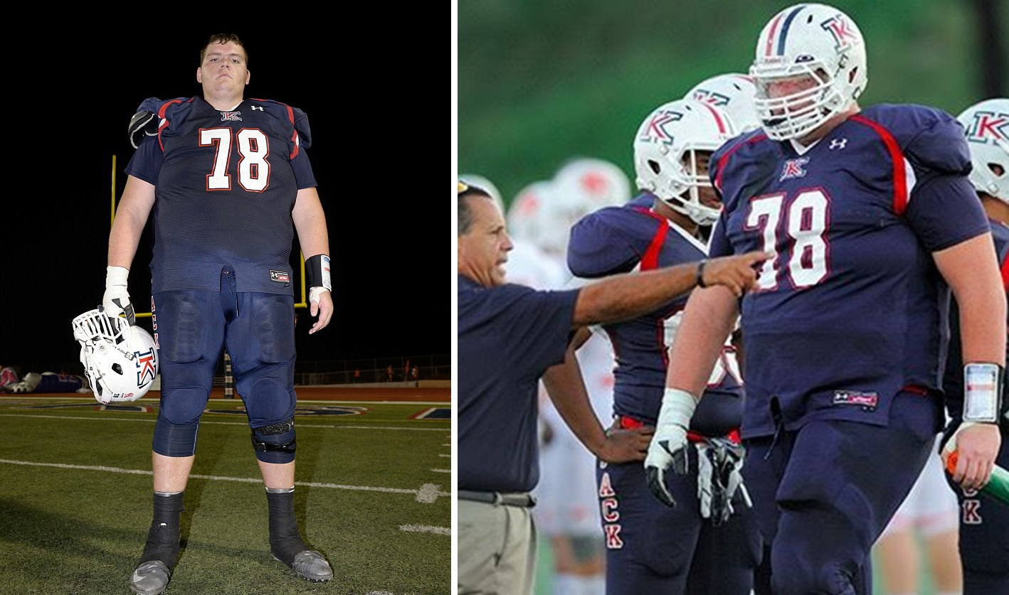 fascinating photos - tallest high school football player - 78 18 K K