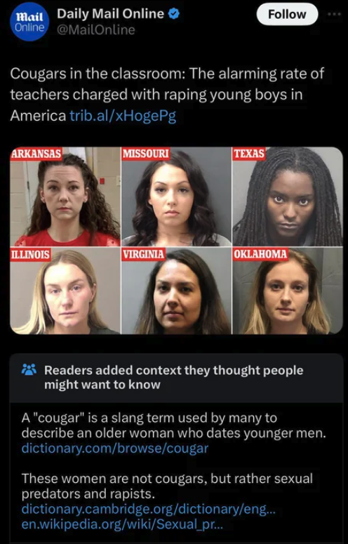 cougars in the classroom the alarming rate america - Mail Daily Mail Online Online Cougars in the classroom The alarming rate of teachers charged with raping young boys in America trib.alxHogePg Arkansas Missouri Texas Illinois Virginia Oklahoma Readers a