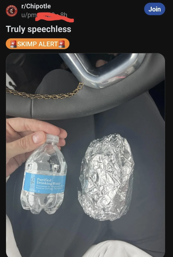 plastic bottle - rChipotle upm Truly speechless Skimp Alert Join Delick