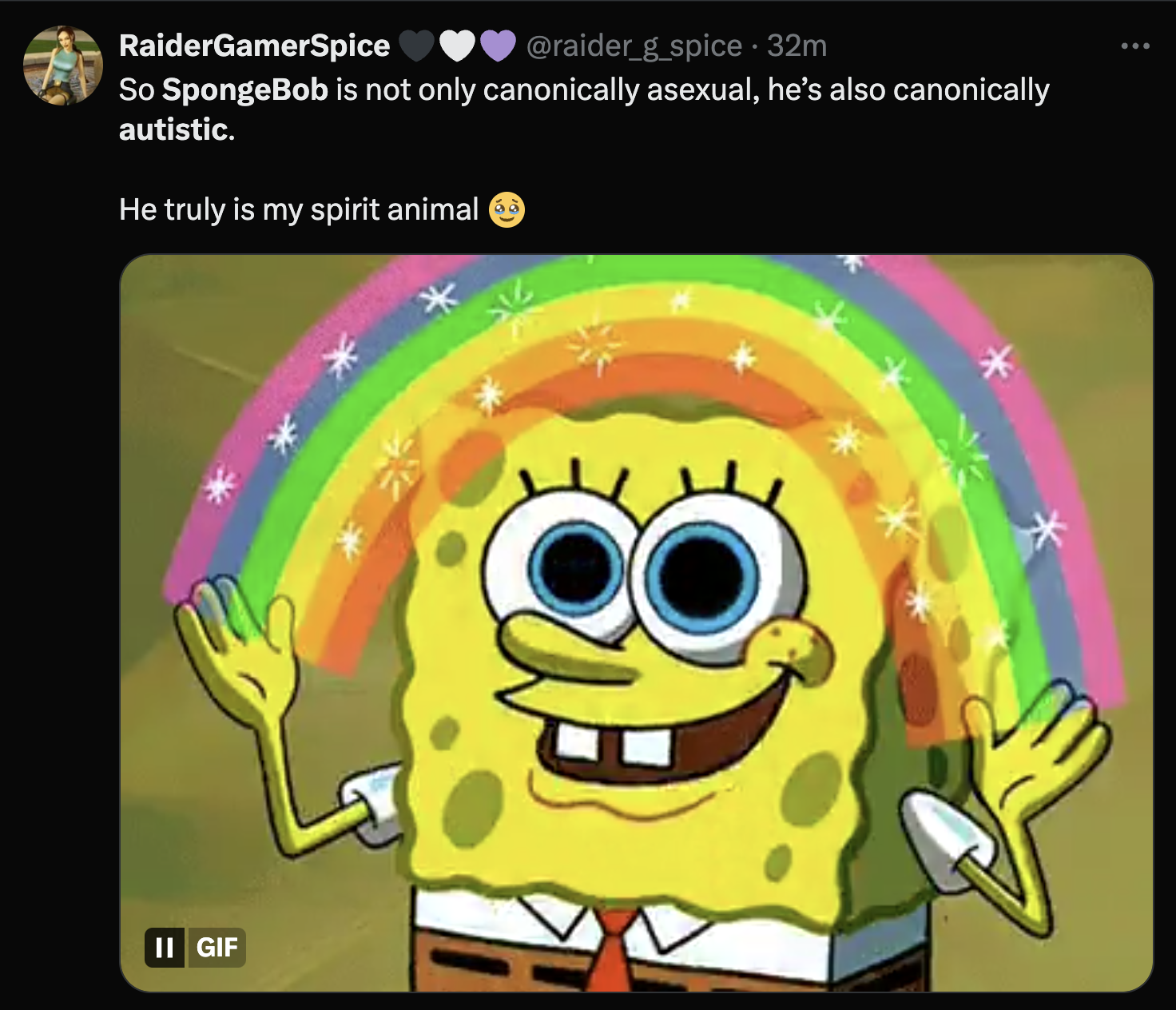 don t take me seriously meme - Ii Gif RaiderGamerSpice 32m So SpongeBob is not only canonically asexual, he's also canonically autistic. He truly is my spirit animal