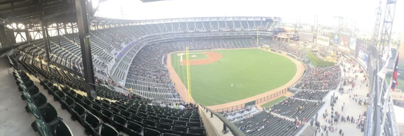 "Not sure if this is the best or worst seat in the house. Chicago White Sox vs. Detroit Tigers."