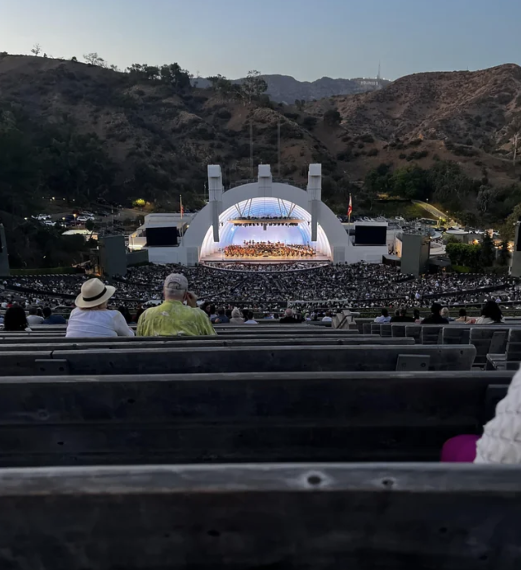 Nose bleed seats to see the LA Philharmonic at the Hollywood Bowl.