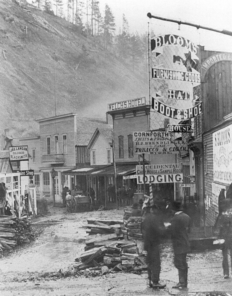 old pictures of deadwood south dakota - Mported Langa Blacksmit Blooms Furnishing Goods Hat Boot Sho House Cornforthes Wits&Fr Tobacco & Cer Ccidental Choge Sample Rod Lodging