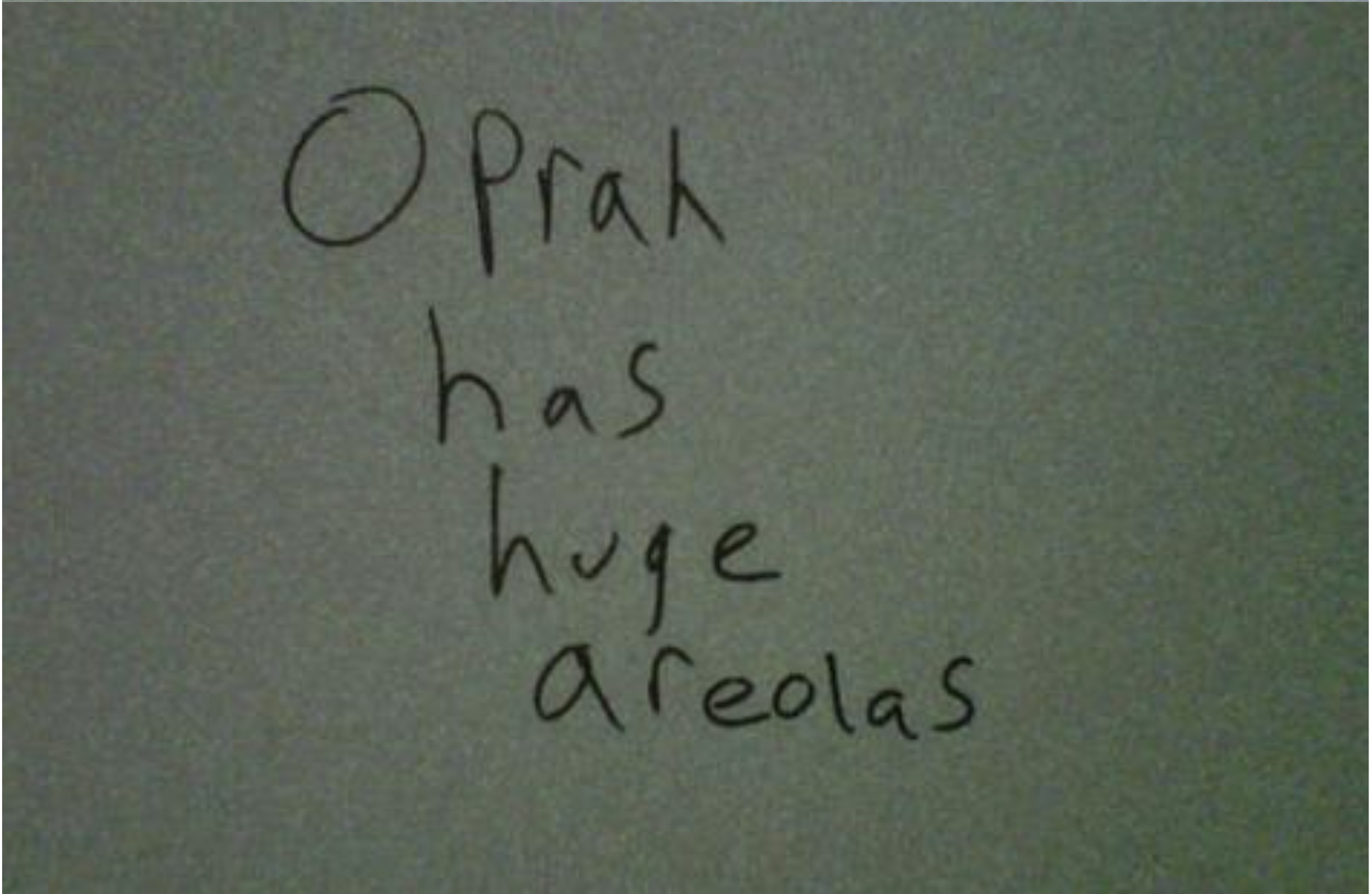 handwriting - O Prak has huge areolas