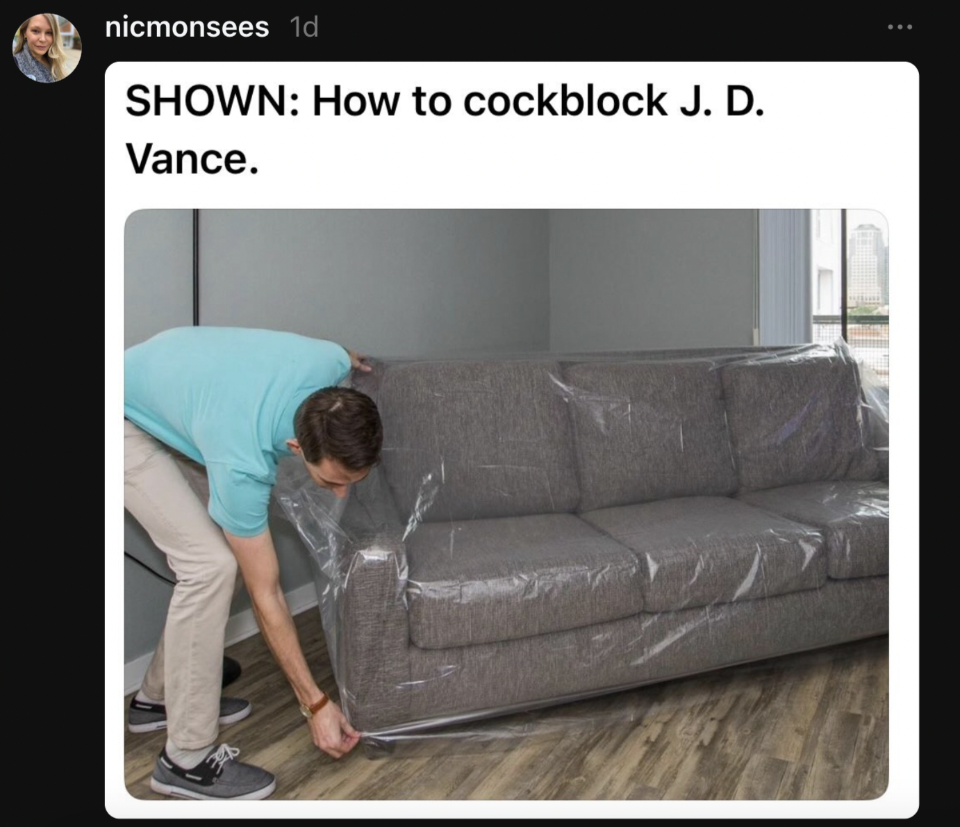 nicmonsees 1d Shown How to cockblock J. D. Vance.