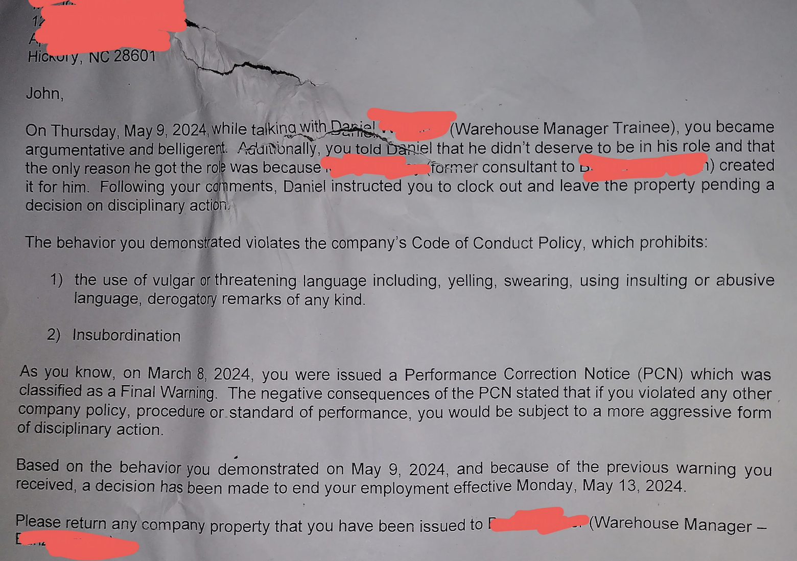 “I got fired for telling the boss's son all about himself.”