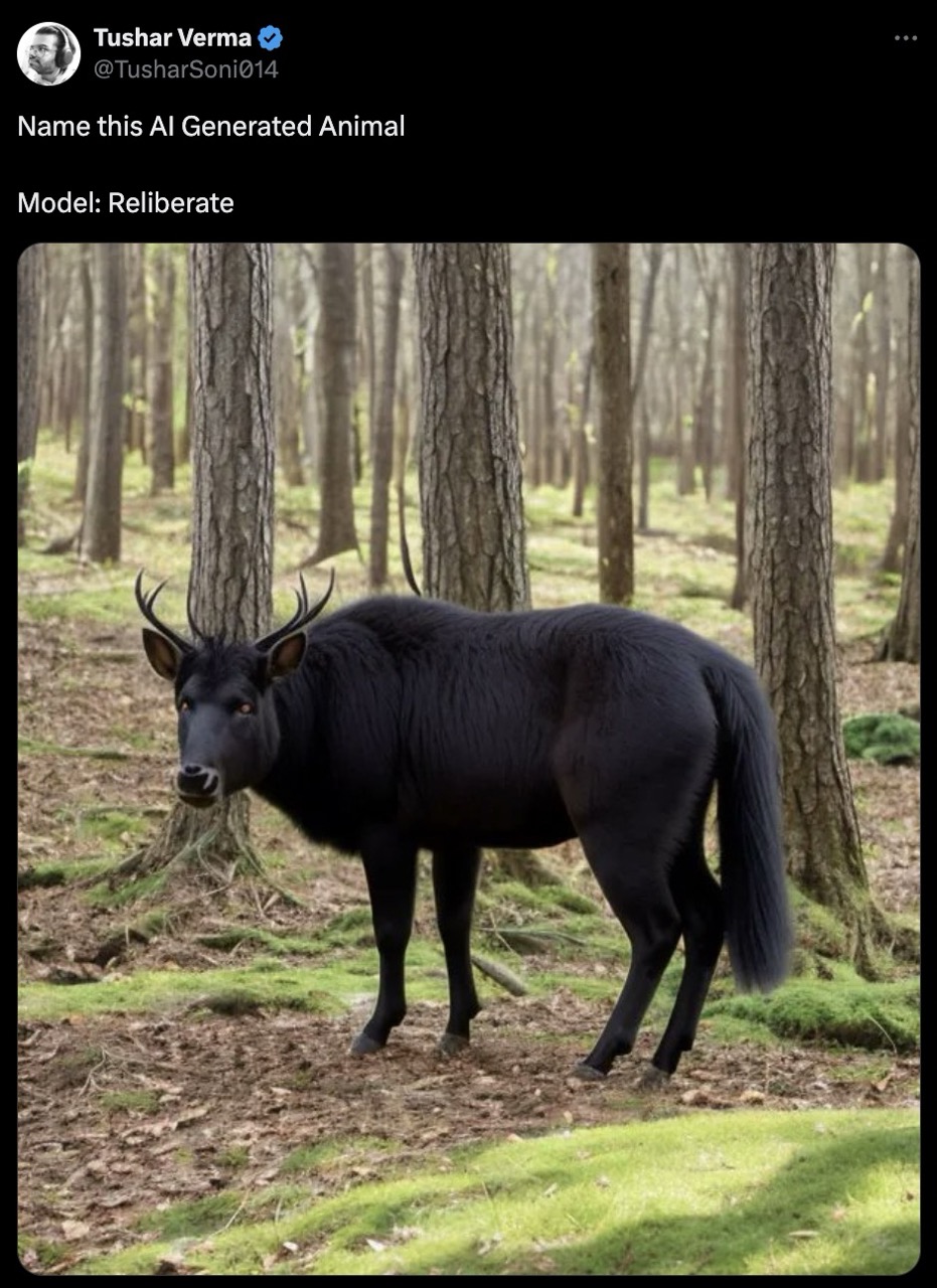 wildebeest - Tushar Verma Name this Al Generated Animal Model Reliberate